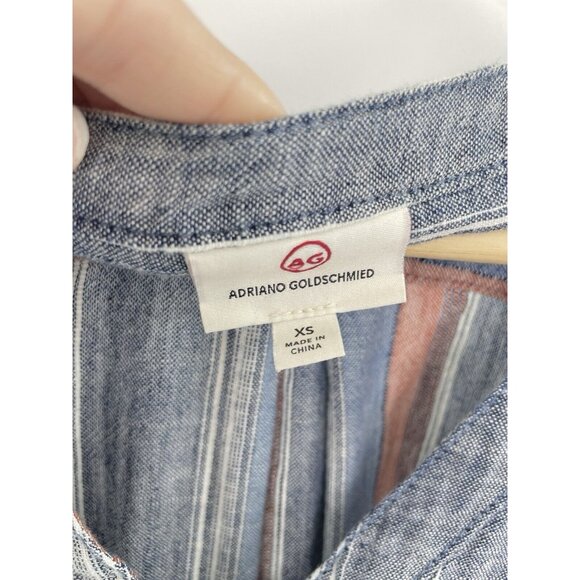 AG Adriano Goldschmied Striped Cotton Tir Waist Dress Size XS Preppy, FLAW - Picture 5 of 15